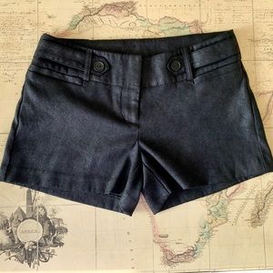 Soft Vegan Leather finish shorts 0